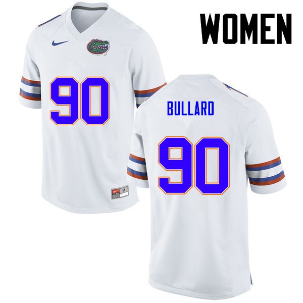 Florida Gators Women #90 Jonathan Bullard College Football Jersey White